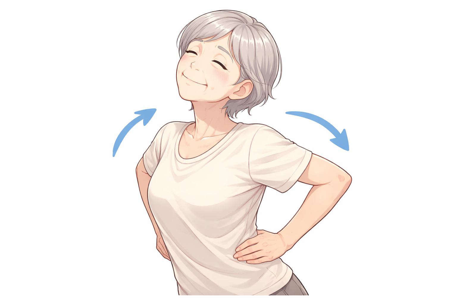 肩甲骨寄せイラスト